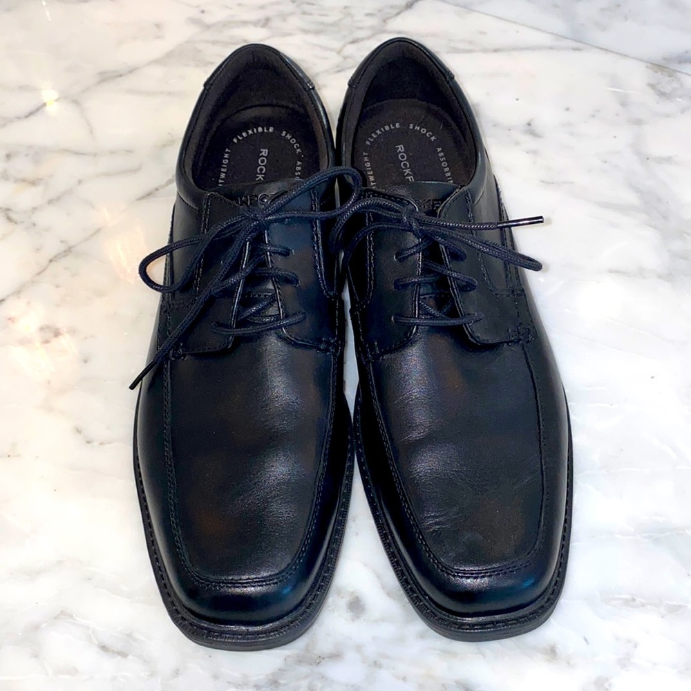 LIKE NEW Rockport Lace Up Black Oxford Dress Shoes